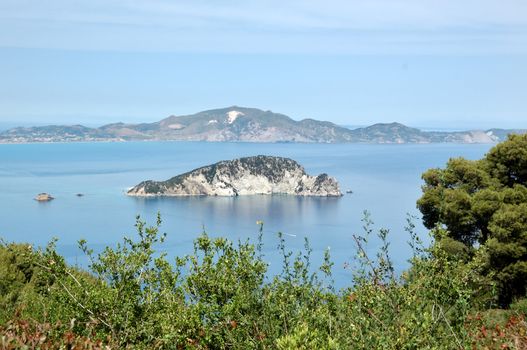 Marathonisi island where the caretta sea turtle lays its eggs. Zakynthos, Greece.