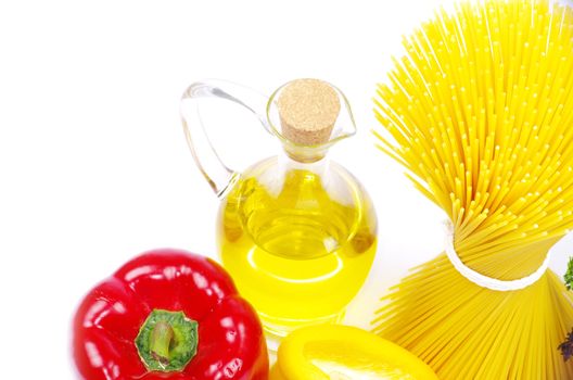 food ingredients isolated on white background
