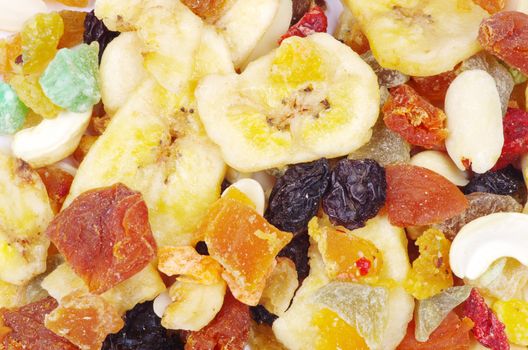 mix dried fruits collection on white