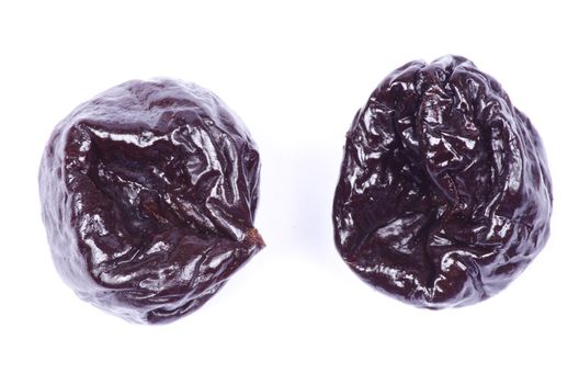 dried plum on a white background