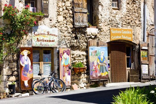 shops, Aiguines, Var Departement, Provence, France