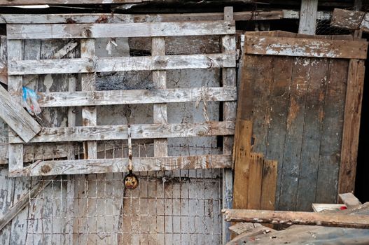 Weathered stained wood grunge background. Old barn detail.