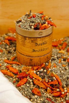 spices, street market in Castellane, Provence, France