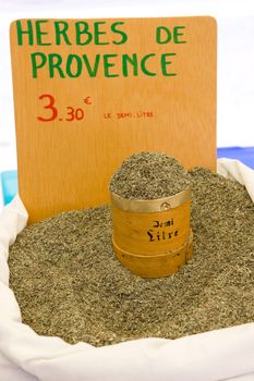 proven�al spices, street market in Castellane, Provence, France