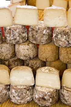 cheese, street market in Castellane, Provence, France