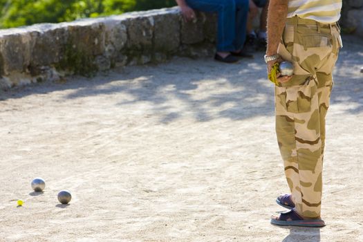 petanque player, Rougon, Provence, France