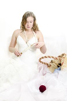 Sleeping Beauty Princess: girl with a spindle