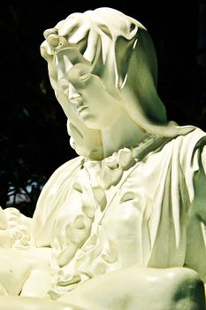 The Blessed Virgin Mary sculpture in mini  Siam, Thailand.