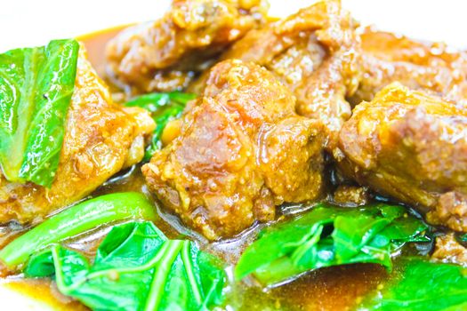 stewed pork ribs with sweet sauce