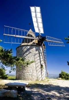 windmill, Montfuron, Provence, France