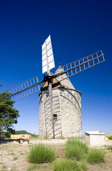 windmill, Montfuron, Provence, France