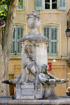 fountain, Aix-en-Provence, Provence, France