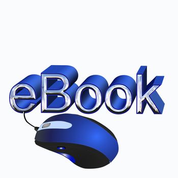 The word ebook connected to the mouse