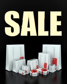 3D image of the text of a big sale