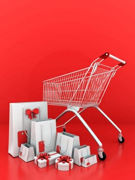 3D image of the text of a big sale