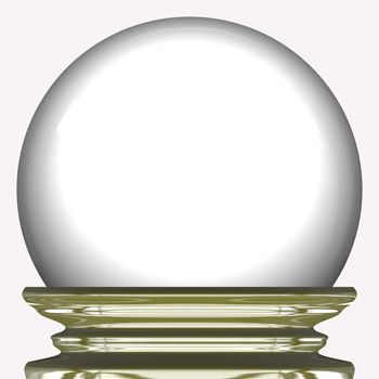 a transparent crystal magic ball of magicians