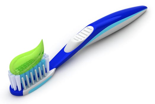 Toothbrush with toothpaste
