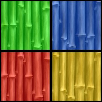 bamboo shoots in four color