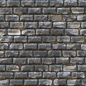 castle wall made up of old gray bricks