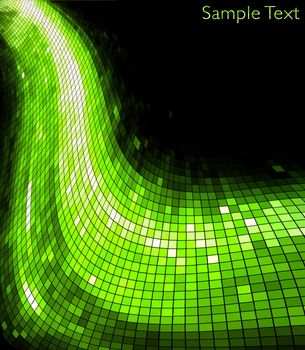 Green geometric tech background. Creative background.