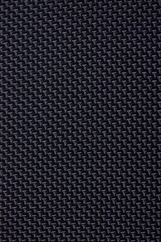 Black textile fabric pattern. Macro view.