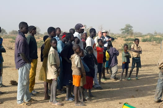 All stages of the drilling of a well in Burkina Faso Faso. Water is with 40 meters of depth and it is necessary to use a truck of drilling. To final manual pump will be assembled so that the well is protected from all pollution outside. A well costs 8000 Euro which are financed by humanitarian associations.