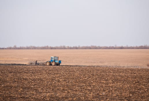 farming series: plough up to field, fertilize  ground