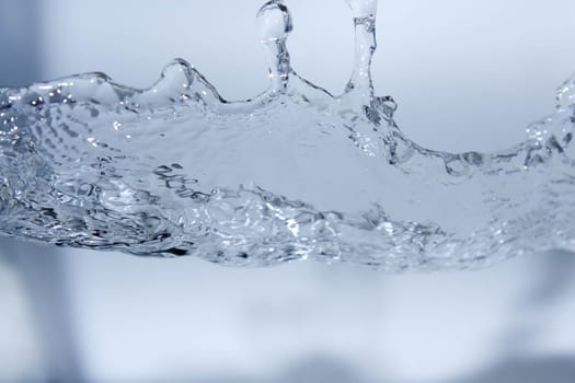 Macro background of blue waves