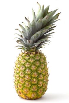 isolated ananas on white background with clipping path