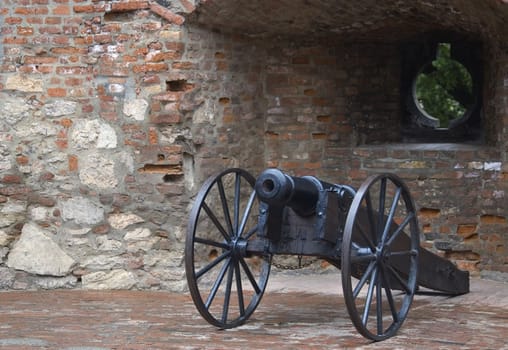 cannon in a hungarian ancient fortress