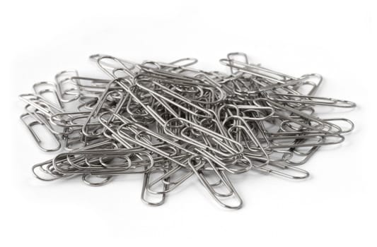 isolated paper-clips on white background