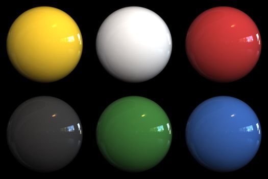 3d rendered color balls