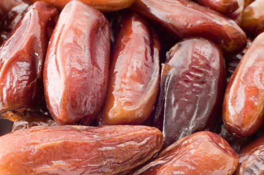 close-up of dried dates, food background