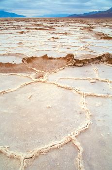 Badwater is a basin in California's Death Valley, noted as the lowest point in North America, with an elevation of 282 feet (85.5 m) below sea level.