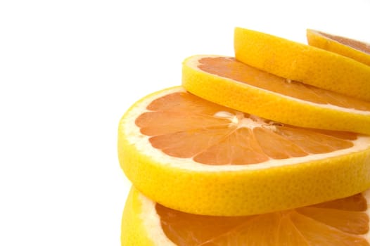 close-up of orange slices
