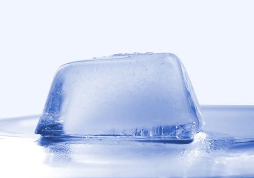 close-up of melting icecube