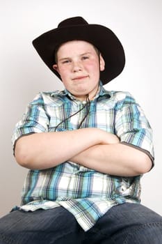 young handsome cowboy