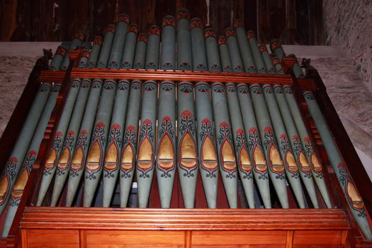 old organ pipes in a church in cork ireland