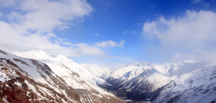 general view on Caucasus mountains 