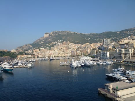 panoramic view of Monaco harbor