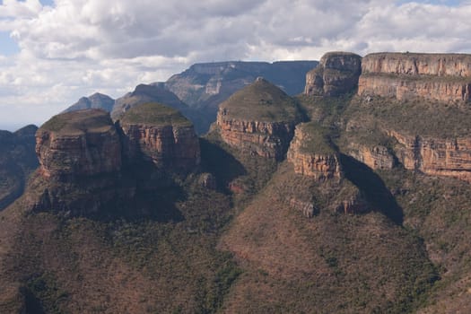 The Three Rondavels in the Blyde River Canyon Nature Reserve in Mpumalanga, South Africa