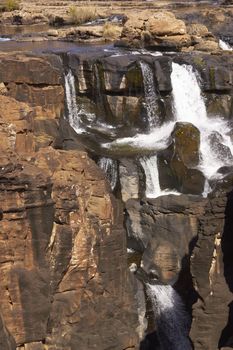 Waterfall at Bourkes Luck Potholes on the Blyde River in Mpumalanga, South Africa