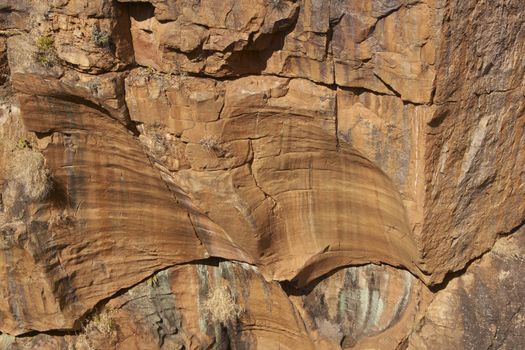Eroded rocks at Bourke's Luck Potholes on the Blyde River in Mpumalanga, South Africa