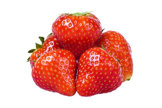 Seweral strawberries on white background - isolated