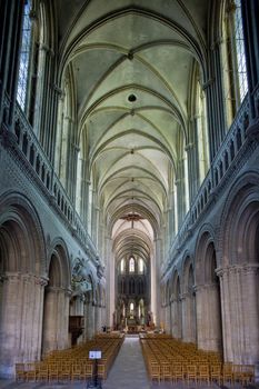 interior of Cathedral Notre Dame, Bayeux, Normandy, France