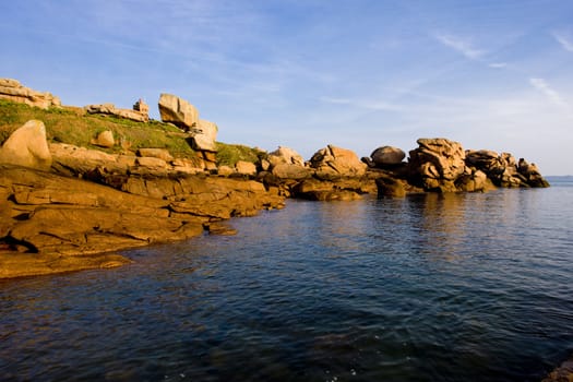 coast, Ploumanac''h, Brittany, France