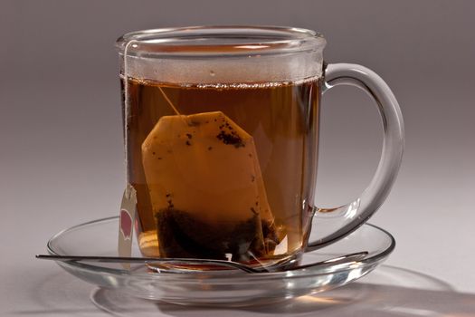 drink series: glassy cup of hot tea