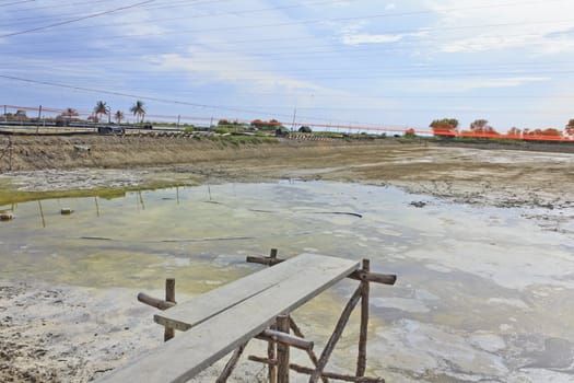 Shrimp farm at Nakhon Si Thammarat  southern of Thailand