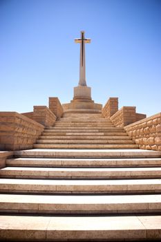 A commonwealth cemetery memorial outside of Tobruk, Libya from The World War II