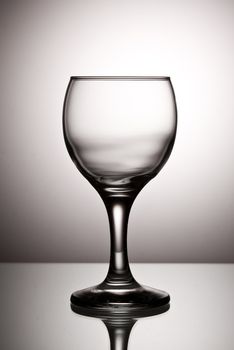 food series: single empty crystal wine glass